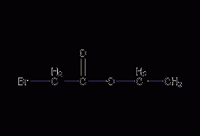 Structural formula of ethyl bromoacetate