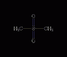 Dimethyl sulfone structural formula