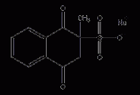 2-Methyl-1,4-naphthoquinone sodium hydrogen sulfate structural formula