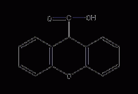 Xanthene-9-carboxylic acid structural formula