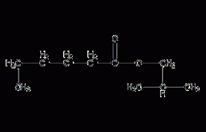 Isobutyl n-hexanoate structural formula