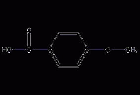 Structural formula of p-methoxybenzoic acid