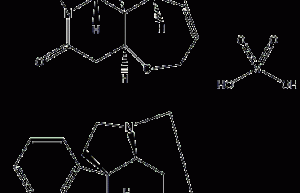 Strychnine hemisulfate structural formula