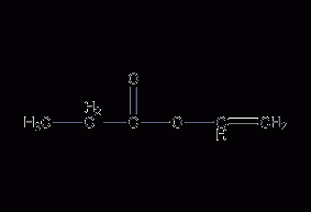 Structural formula of vinyl propionate