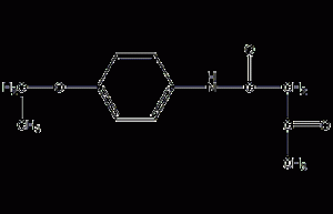 Structural formula of p-ethoxyacetoacetanilide