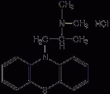 Promethazine hydrochloride structural formula