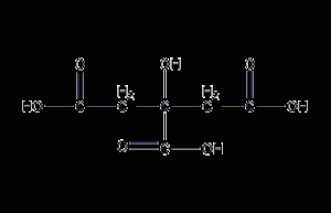 Citric acid structural formula