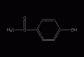 Structural formula of p-hydroxyacetophenone