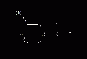 Structural formula of m-trifluoromethylphenol