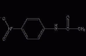 Structural formula of p-nitroacetanilide