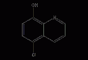 5-chloro-8-hydroxyquinoline structural formula