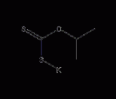 Isopropyl potassium xanthate structural formula