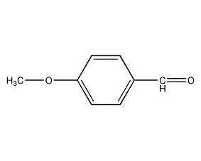 Structural formula of p-methoxybenzaldehyde