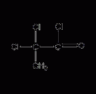 Trichloroacetyl chloride structural formula