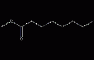 Structural formula of methyl octanoate