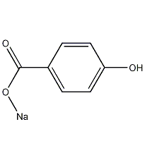 Sodium paraben structural formula