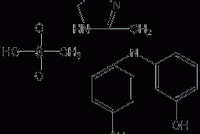 Structural formula of phenolaminozoline maleate