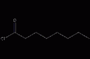 Structural formula of n-octanoyl chloride