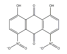 1,8-dihydroxy-4,5-dinitro-9,10-anthraquinone structural formula  