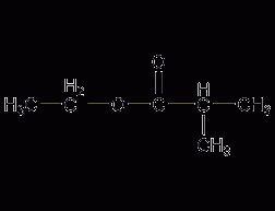 Ethyl isobutyrate structural formula