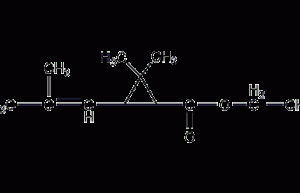 Structural formula of ethyl chrysanthemate