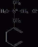 Structural formula of benzyltrimethylammonium chloride