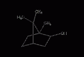 Exterior shape-1,7,7-trimethylbicyclo(2.2.1)-2-  Heptanol structural formula