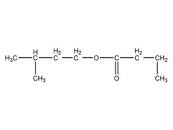 Isoamyl butyrate structural formula