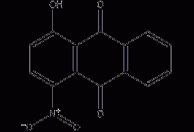 Hydroxynitroanthraquinone structural formula