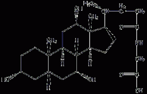 Glycinolithocholic acid structural formula