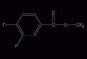 3,4-difluorobenzoic acid methyl ester structural formula