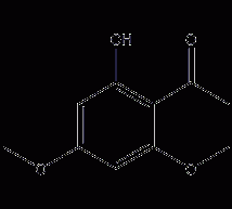 2'-hydroxy-4',6'-dimethoxyacetophenone structural formula