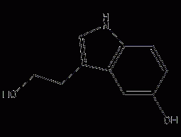 5-hydroxyindole-3-ethanol structural formula