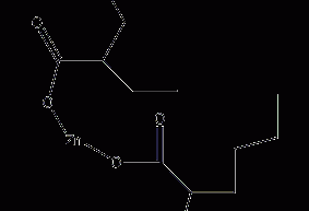 Zinc isooctanoate structural formula