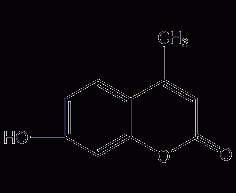 7-hydroxy-4-methylcoumarin structural formula