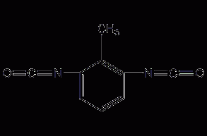 2,6-Tolyl diisocyanate structural formula