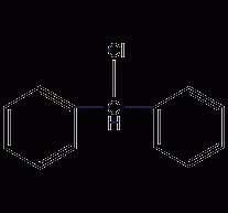 Structural formula of diphenylmethane chloride