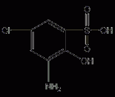 2-Amino-4-chlorophenol-6-sulfonic acid structural formula