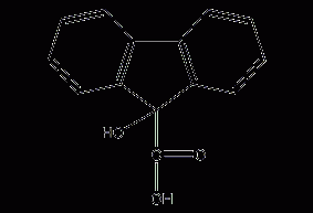 9-hydroxy-9-fluorenic acid structural formula