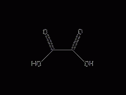 Oxalic acid structural formula