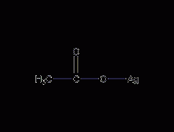 Structure formula of anhydrous silver acetate