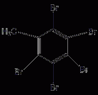 Pentabromotoluene Structural Formula