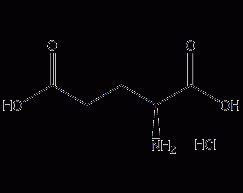 L-glutamic acid hydrochloride structural formula