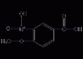 4-methoxy-3-nitrobenzoic acid structural formula