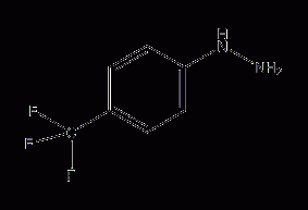 4-Trifluoromethylphenylhydrazine structural formula