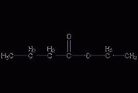 Structural formula of ethyl valerate