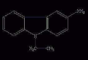 3-amino-9-ethylcarbazole structural formula