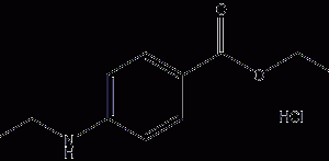 Tetracaine hydrochloride structural formula