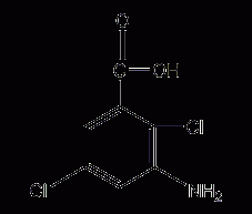 3-amino-2,5-dichlorobenzoic acid structural formula