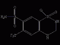 Hydrofluorothiazide structural formula